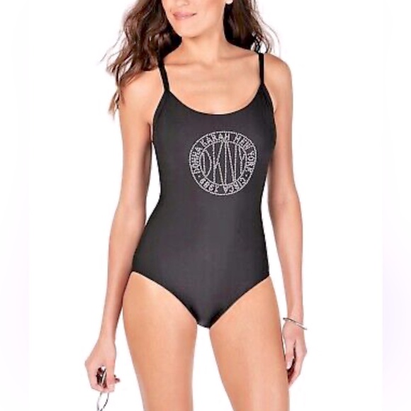 NWT DKNY Hot Red Swimsuit - Picture 2 of 7
